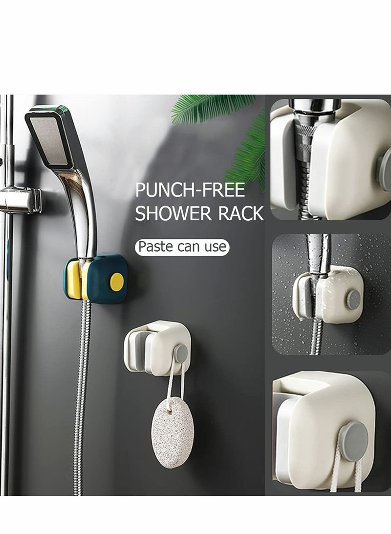 Self Adhesive Shower Head Holder, Adjustable Bracket for Handheld, Waterproof Wand, Wall Mount Arm with Hook Bathroom, Removable (4 Pcs) - Image 2